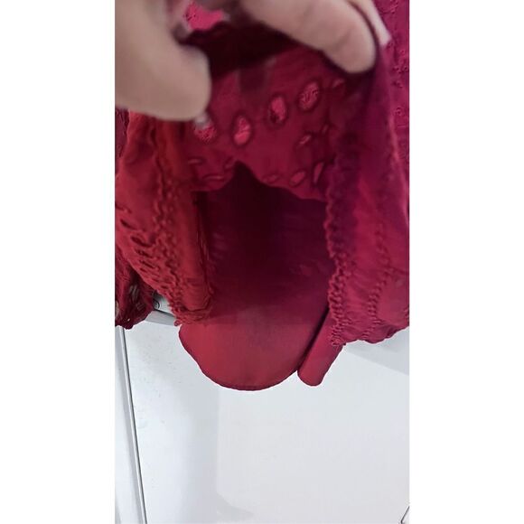 J CREW BURGUNDY LACE TOP W/ CAMI WOMENS SIZE XL - Picture 6 of 11